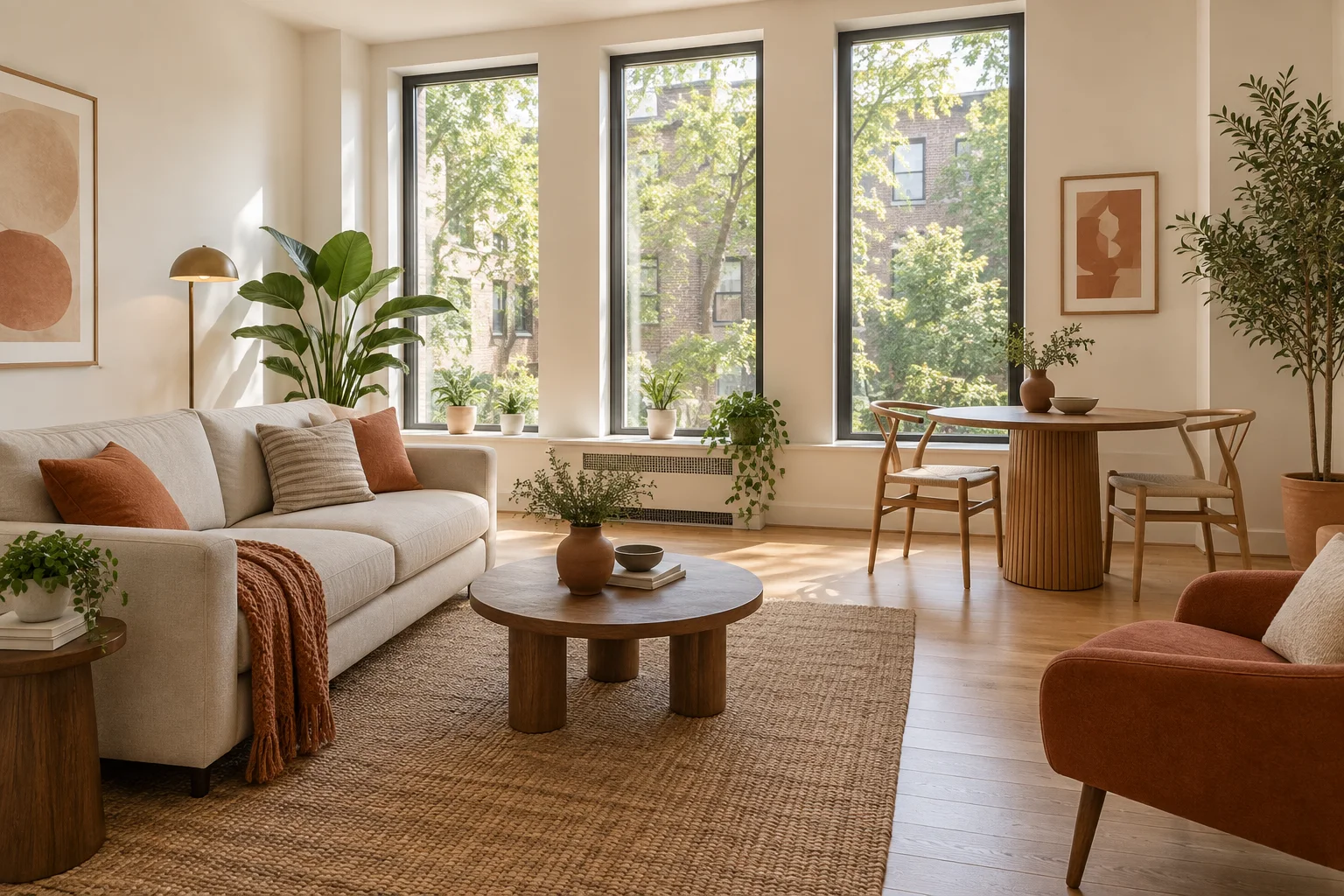Parkline Court 22K — A one-bedroom rental with an open outlook